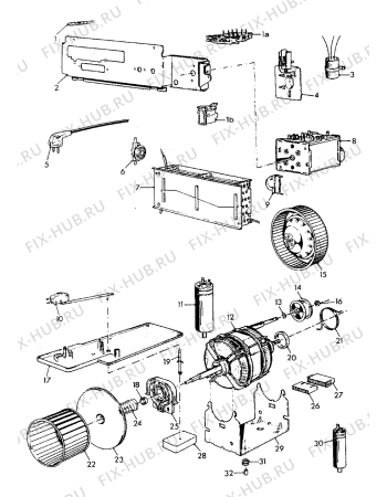 Взрыв-схема комплектующей Zanussi Z300CDW - Схема узла Electrical equipment